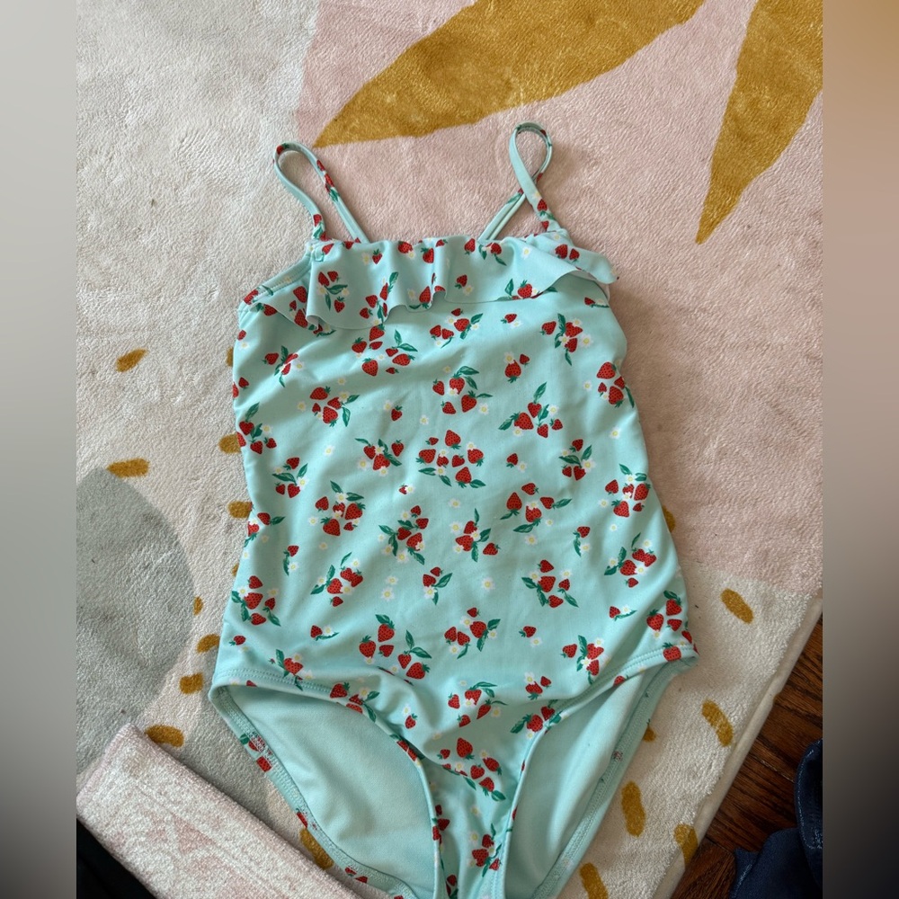 Cat & Jack Mint Green Strawberry Swimsuit